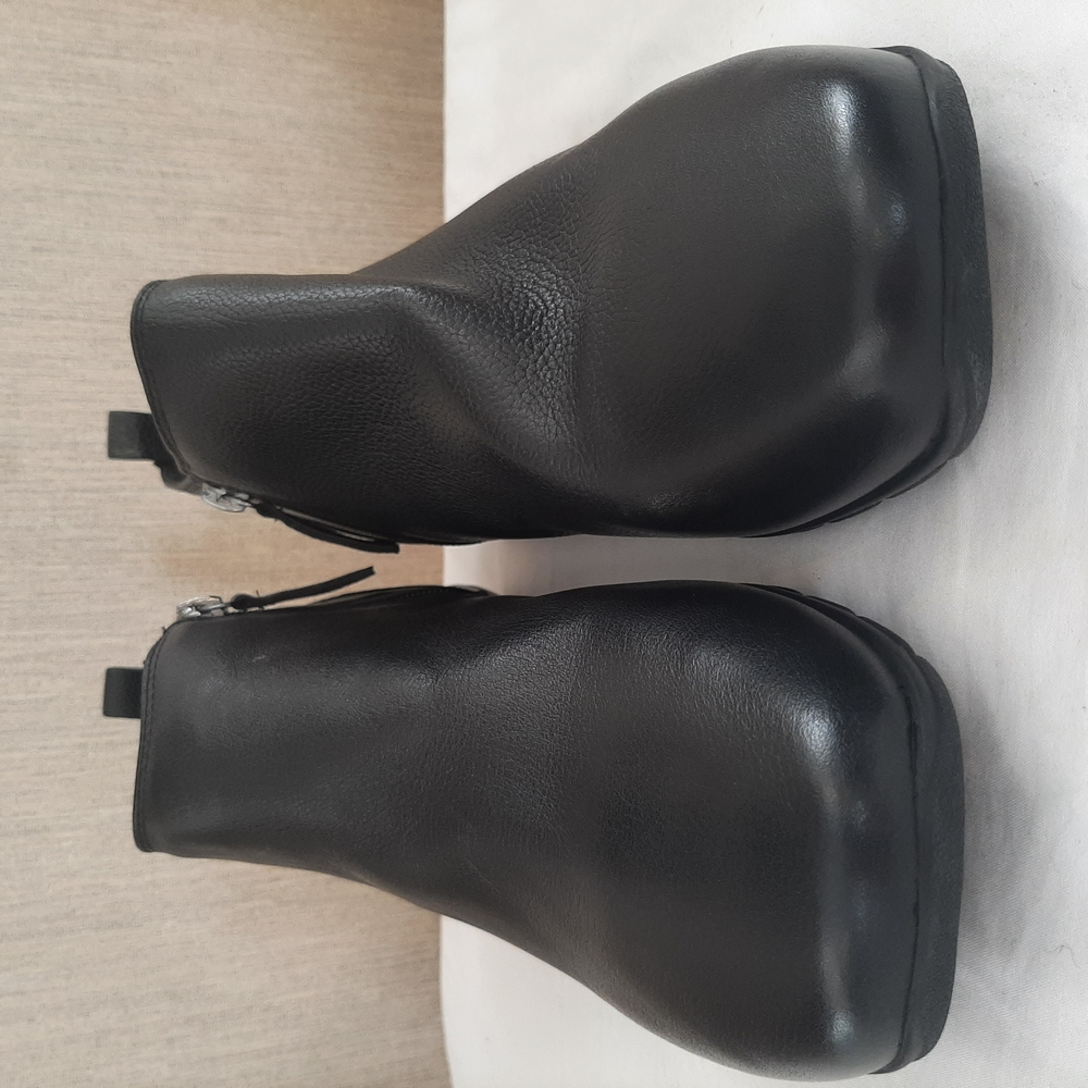 Black Leather Ankle Boots